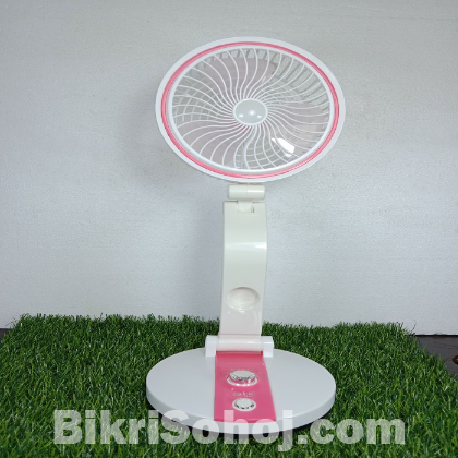 Rechargeable Folding Table Fan with Led Light LR-2018